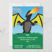 Drachendrache-Party Einladung (Vorderseite)