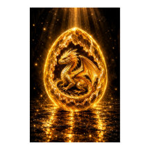 Drachenei mit goldenem Aura