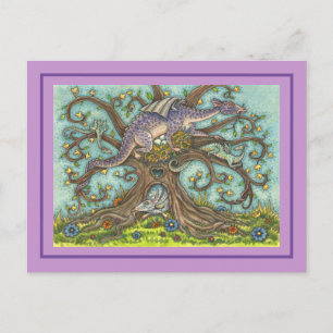 DRACHENEIER, MITTELALTERLICHER NEST, FANTASY VOLKS POSTKARTE