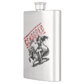 Dracheneiter-Pin-Up-Flasche Flachmann (Links)
