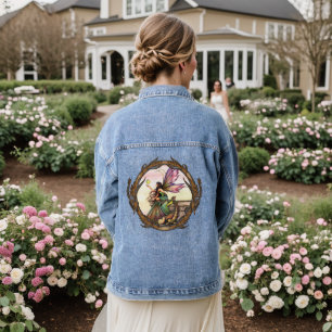 Drachenelemente Fantasy-Kunst von Molly Harrison Jeansjacke