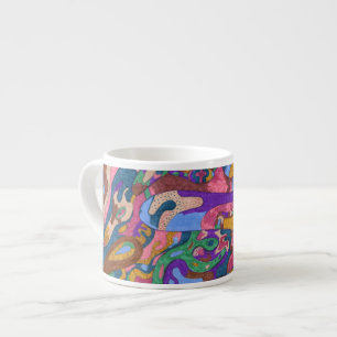 Drachenfahrt, Original Abstrakt Espressotasse