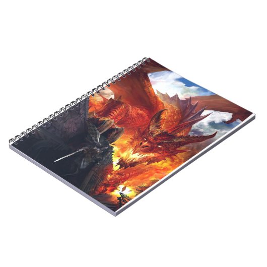 Drachenfantasie im Feuer Notizblock (Linke Seite)