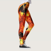 Drachenfantasie im Feueratmen Leggings (Rechts)