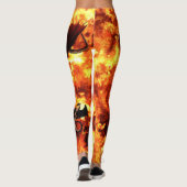 Drachenfantasie im Feueratmen Leggings (Rückseite)