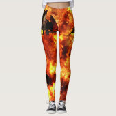 Drachenfantasie im Feueratmen Leggings (Vorderseite)