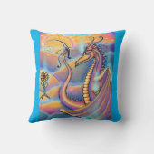 Drachenfantasie von Renee L. Lavoie Kissen (Rückseite)