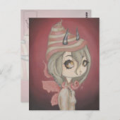 Drachenfee-Postkartenrosa Postkarte (Vorne/Hinten)