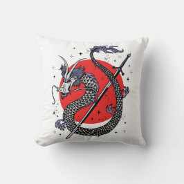 Drachenfeindlichkeit: Ein majestätisches chinesisc Kissen