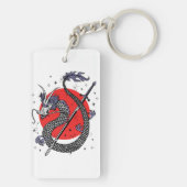 Drachenfeindlichkeit: Ein majestätisches chinesisc Schlüsselanhänger (Rückseite)