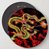 Drachenfeuer auf Glücksenergie Button (Vorne & Hinten)