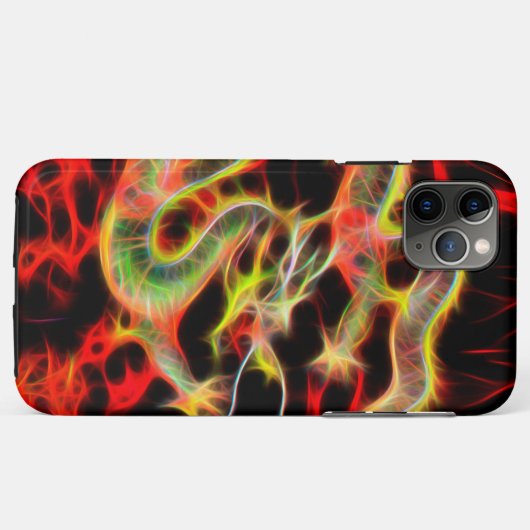 Drachenfeuer auf Glücksenergie Case-Mate iPhone Hülle (Rückseite (Horizontal))