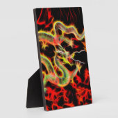 Drachenfeuer auf Glücksenergie Fotoplatte (Seite)