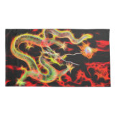 Drachenfeuer auf Glücksenergie Kissenbezug (Rückseite-Links)