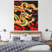 Drachenfeuer auf Glücksenergie Leinwanddruck (Insitu (Schlafzimmer))
