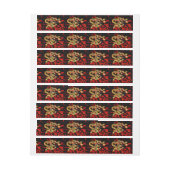 Drachenfeuer auf Glücksenergie Rundum-Adressaufkleber (Bogen)