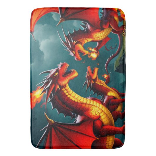 Drachenfeuer Badematte (Vorderseite Vertikal)