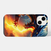 Drachenfeuer-Blitzkampf zwei iPhone Hülle (Rückseite (Horizontal))