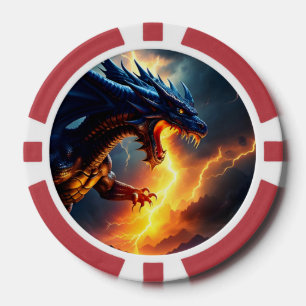 Drachenfeuer-Blitzkampf zwei Pokerchips