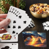 Drachenfeuer-Blitzkampf zwei Spielkarten (In Situ)