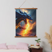 Drachenfeuer-Blitzkampf zwei Wandteppich Mit Holzrahmen (Schlafzimmer)