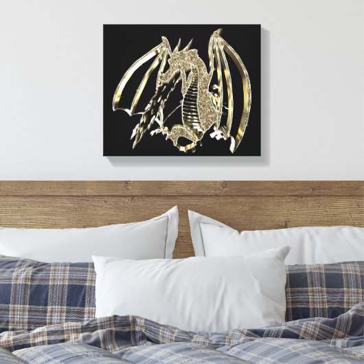 Drachenfeuer-Drache Leinwanddruck (Insitu (Schlafzimmer))