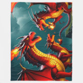 Drachenfeuer Fleecedecke (Vorderseite)