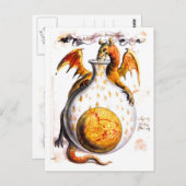 Drachenfeuer in die Flasche Postkarte (Vorne/Hinten)