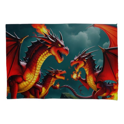 Drachenfeuer Kissenbezug (Vorderseite)