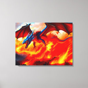 Drachenfeuer Leinwanddruck