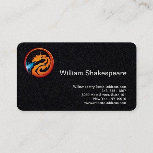 Drachenfeuer Visitenkarte (Vorderseite)