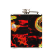 Drachenfeuerdekor auf Lucky Energy Flachmann (Rückseite)