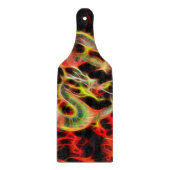 Drachenfeuerdekor auf Lucky Energy Schneidebrett (Vorderseite)