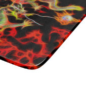 Drachenfeuerdekor auf Lucky Energy Schneidebrett (Ecke)