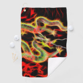 Drachenfeuerdekor Golfhandtuch (Insitu)