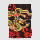 Drachenfeuerdekor Golfhandtuch (Vorderseite)