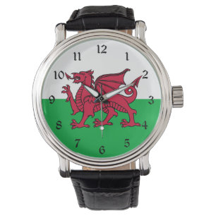Drachenflagge von Wales, keltische walisische Nati Armbanduhr