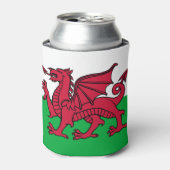 Drachenflagge Wales, keltisch-walisische Nationalf Dosenkühler (Kanne Vorderseite)