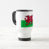 Drachenflagge Wales, keltisch-walisische Nationalf Reisebecher (Vorderseite Links)