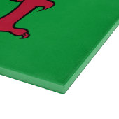 Drachenflagge Wales, keltisch-walisische Nationalf Schneidebrett (Ecke)