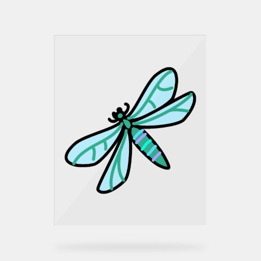 Drachenfliege Acrylschild (Vorderseite)