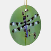 Drachenfliege auf Gras, Kanada Keramik Ornament (Rechts)