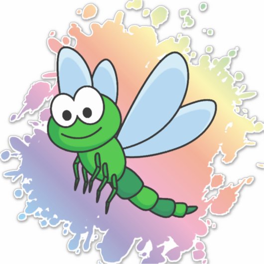 Drachenfliege Aufkleber (Vorderseite)