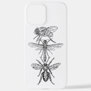 Drachenfliege, Biene und Hausfliege - interessante iPhone 12 Pro Max Hülle