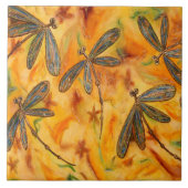 Drachenfliege Feuer Fliese (Vorderseite)