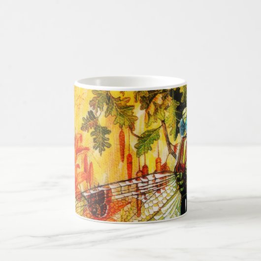 Drachenfliege im Herbst Kaffeetasse (Mittel)