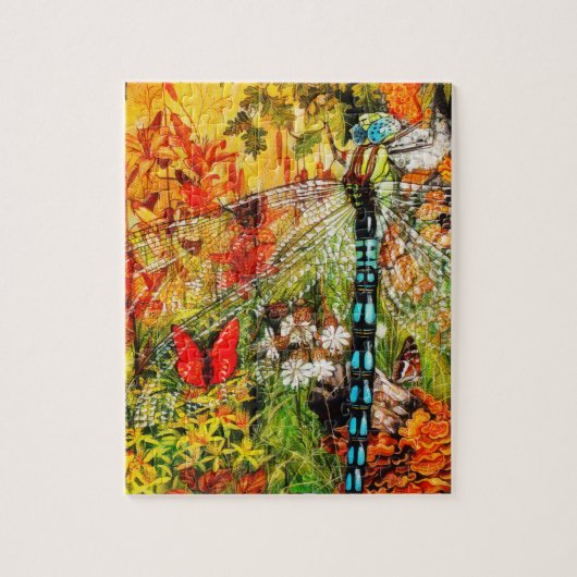 Drachenfliege im Herbst Puzzle (Vertikal)
