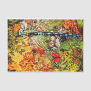 Drachenfliege im Herbst Seidenpapier