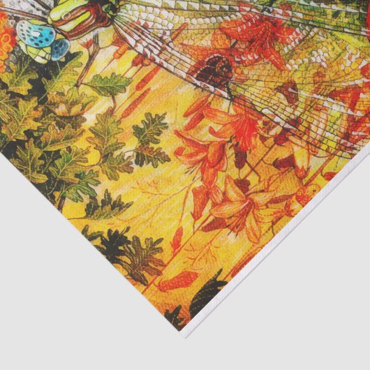 Drachenfliege im Herbst Seidenpapier (Ausschnitt)