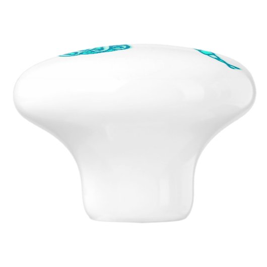 Drachenfliege in Aqua Keramikknauf (Seitenansicht)